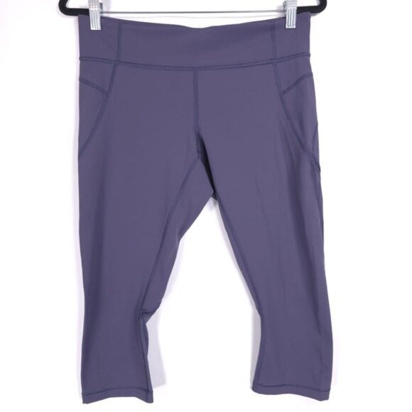 Lululemon Sculpt It Crop Tight Greyvy Greyish Purple Leggings Size 10 - Picture 1 of 12
